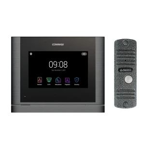 Комплект видеодомофона Commax CDV-70MF / AVC 305 7" цвет темное серебро Black smog) /серебро