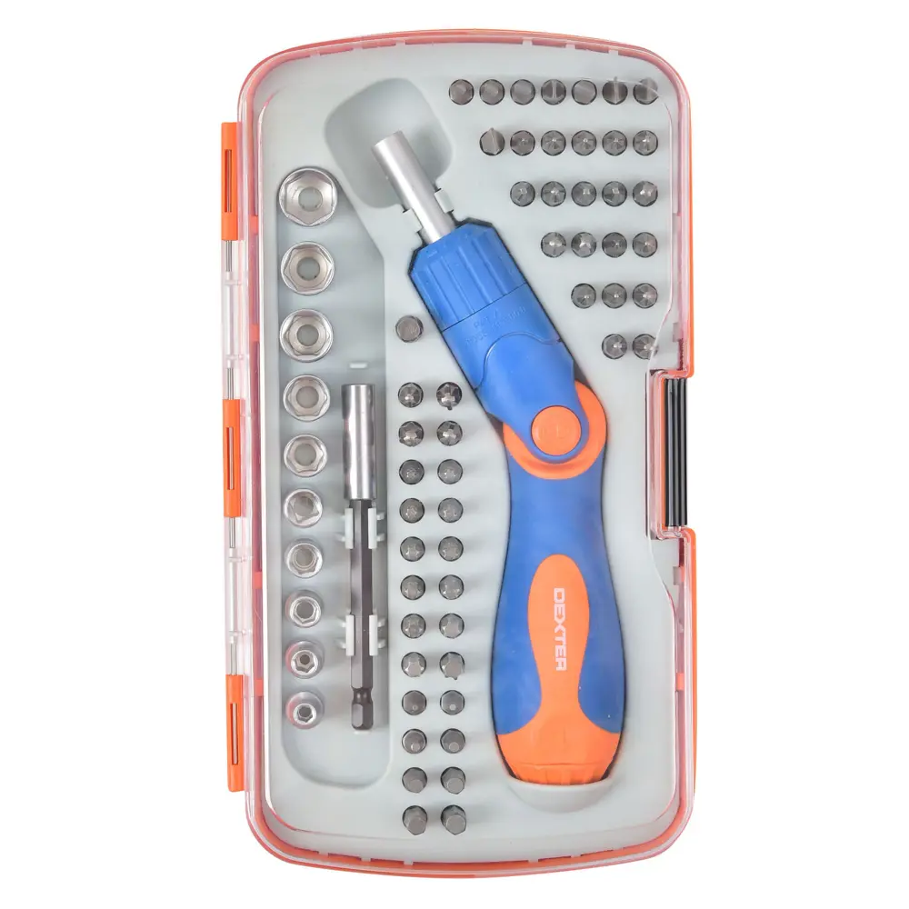 Отвёртка с набором бит и головок Dexter 64 предмета STLM-2084751 - Вид №13