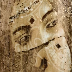 Арт-панель на холсте Alex Turco Middle East Glare Lady In Bronze
