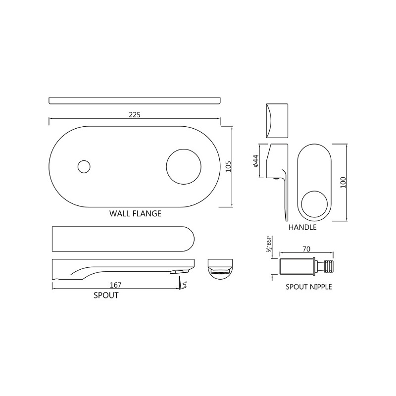 ORP-CHR-10233KPM Смеситель Jaquar Ornamix Prime Santreyd  - Вид №1