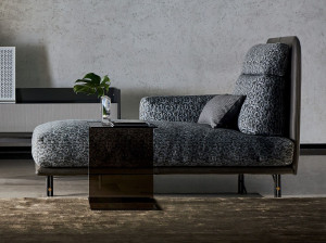 Обивка Dormeuse из ткани и кожи