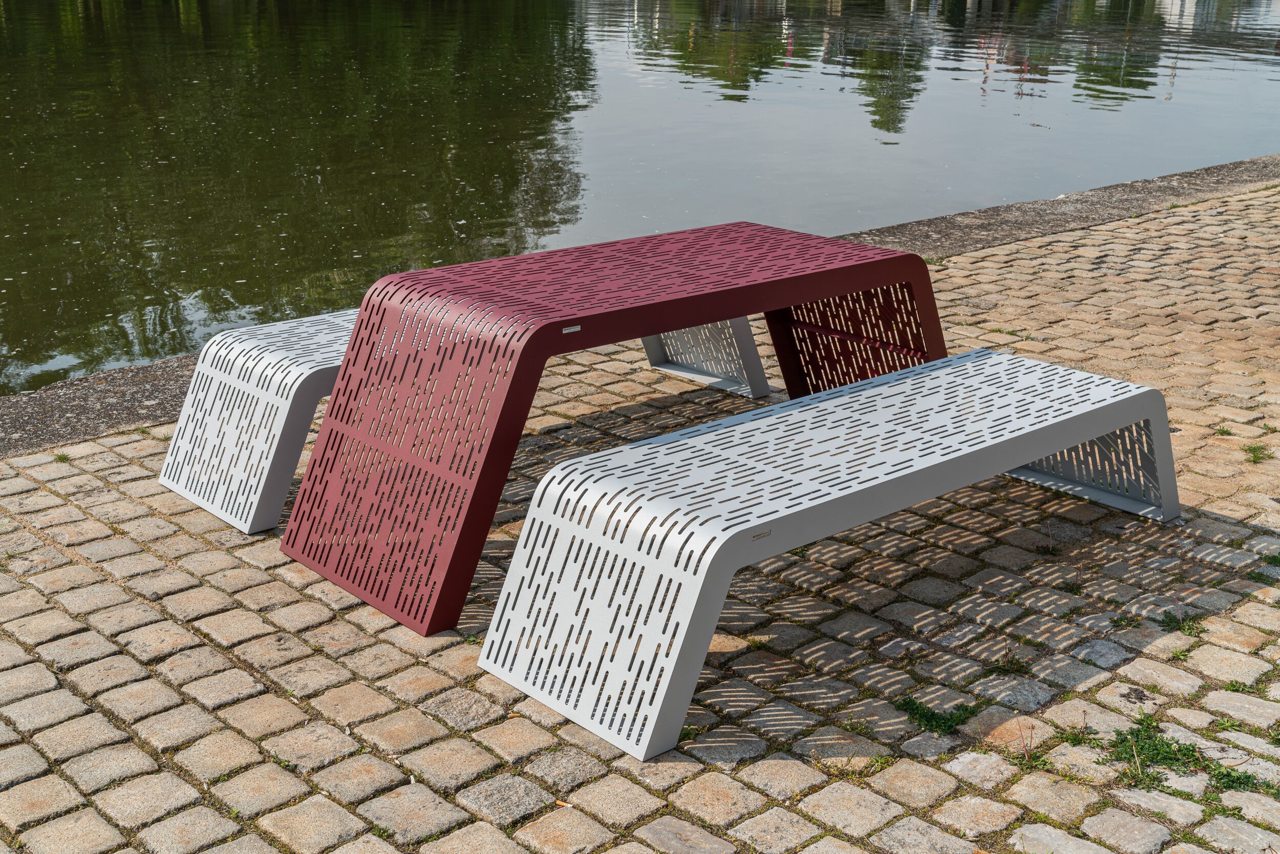 Стол и скамейка для общественных мест из нержавеющей стали BENKERT BANKE Chalidor ARCH-00092776 - Вид №2