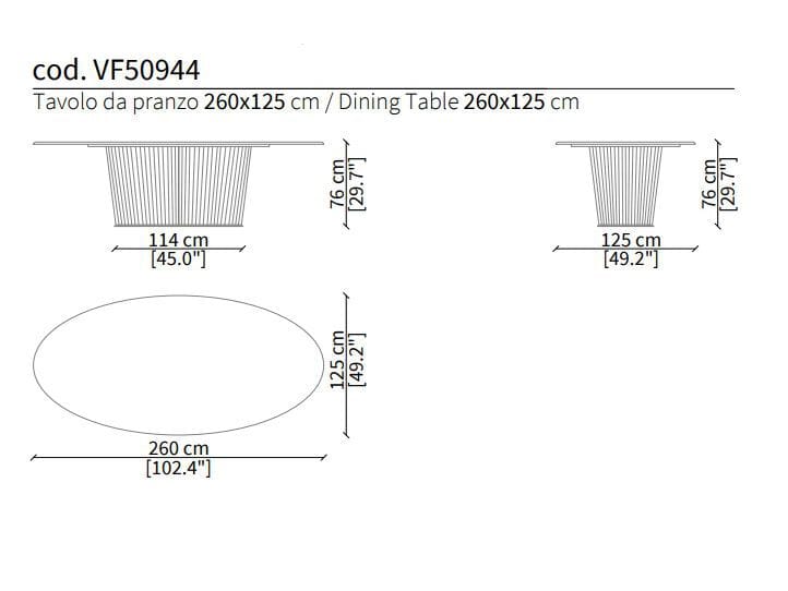 Мраморный обеденный стол Vittoria Frigerio COLONNA ARCH-00054747 - Вид №3