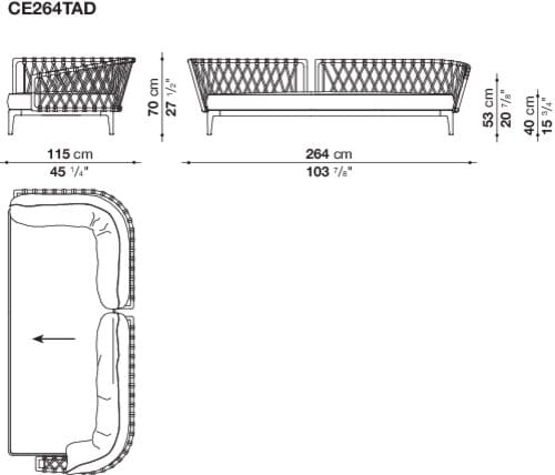 Ткань сад диван B&B Italia Outdoor ARCH-00084560 - Вид №21