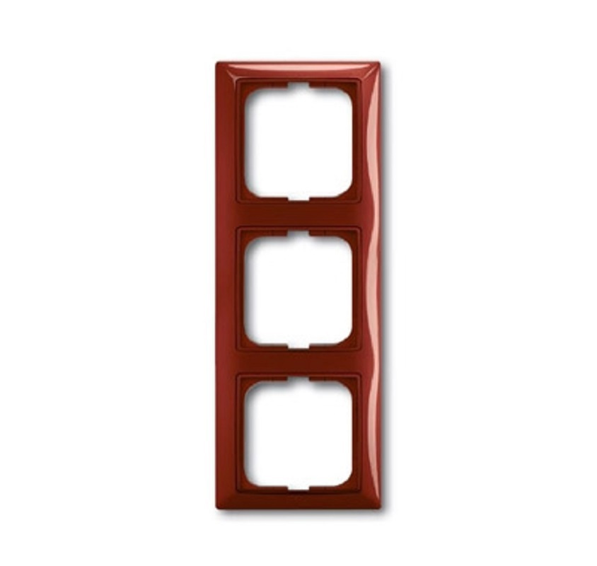 93829023 Рамка для розеток и выключателей 3 поста цвет foyer красный Basic 55 STLM-0581348 ABB