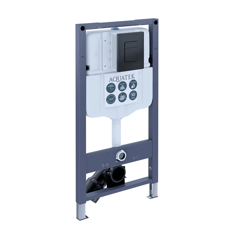 Комплект инсталляции Aquatek Pneumo N 49 с унитазом тип ободка открытый Glory клавиша Aquatek Pnn-0000003 серая Pneumo N49 STLM-2181537 - Вид №3