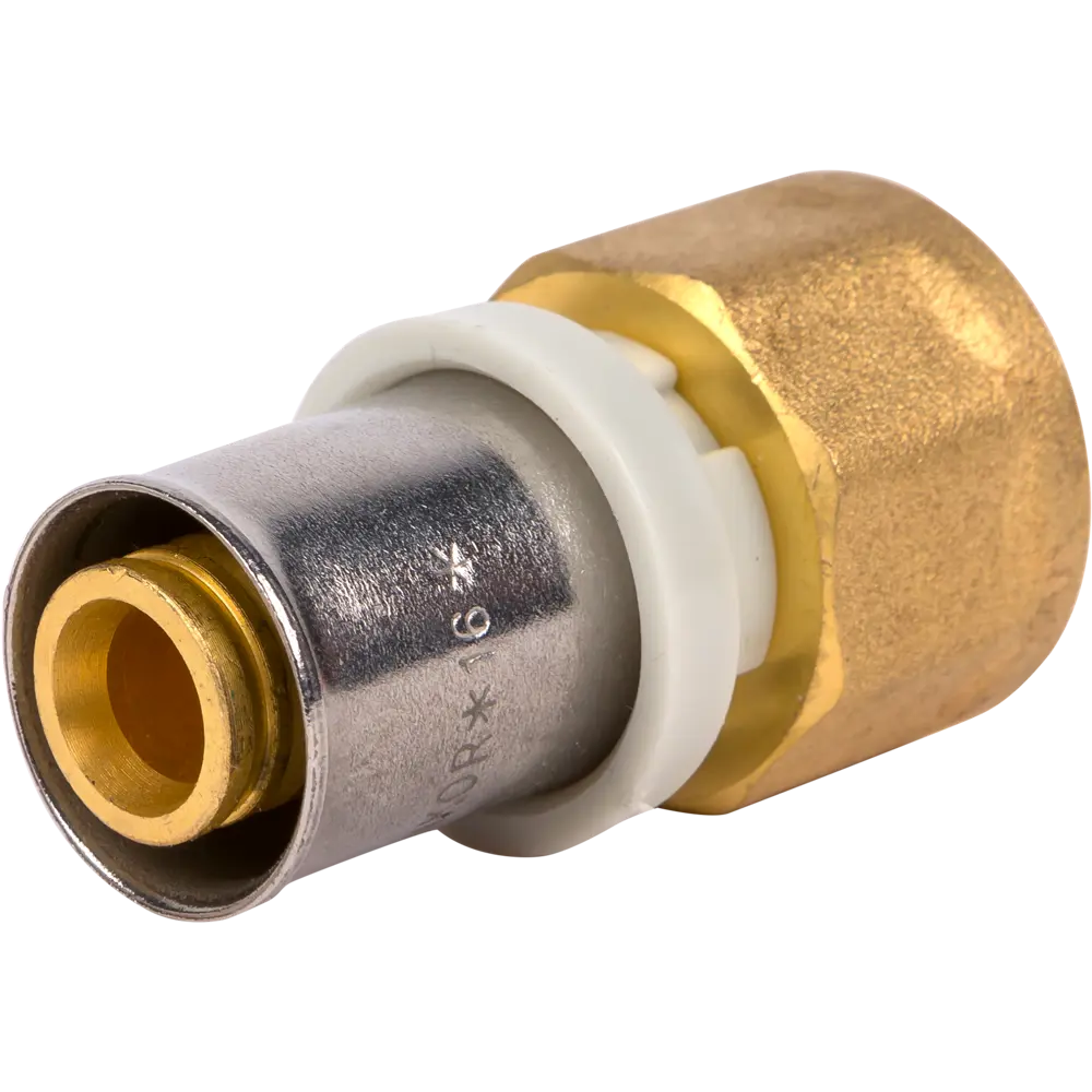 Соединитель пресс Minkor внутренняя резьба 16х1/2" мм латунь STLM-2168435 - Вид №1