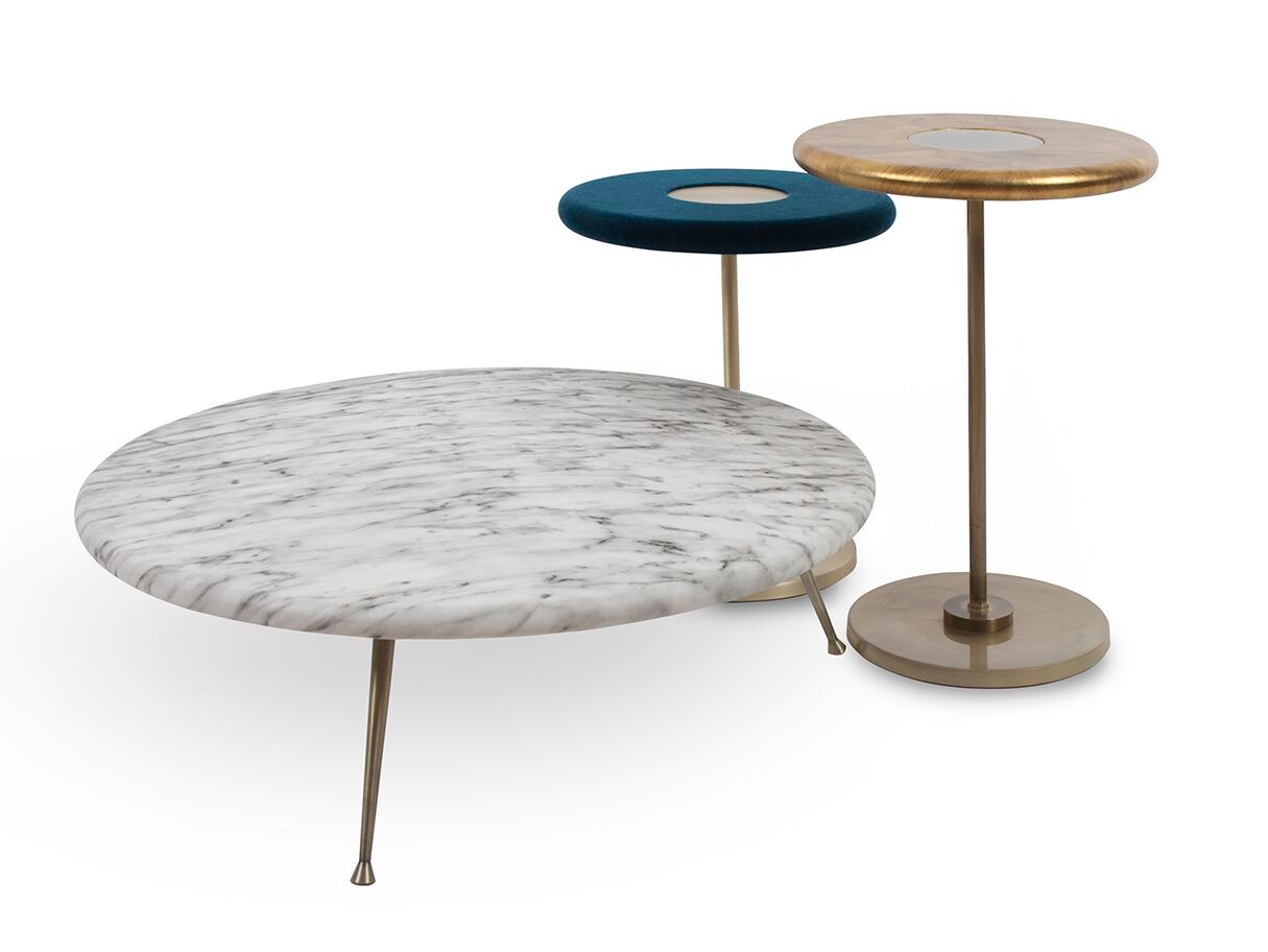 Низкий круглый журнальный столик из МДФ CREARTE COLLECTIONS Diamond Contemporain ARCH-00111510 - Вид №4