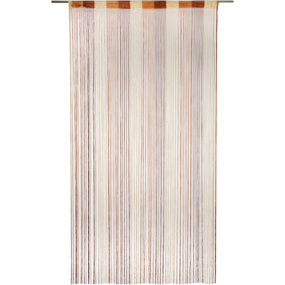 Штора нитяная 150x280 см однотон цвет серо-коричневый/шоколадный INSPIRE STLM-2051732