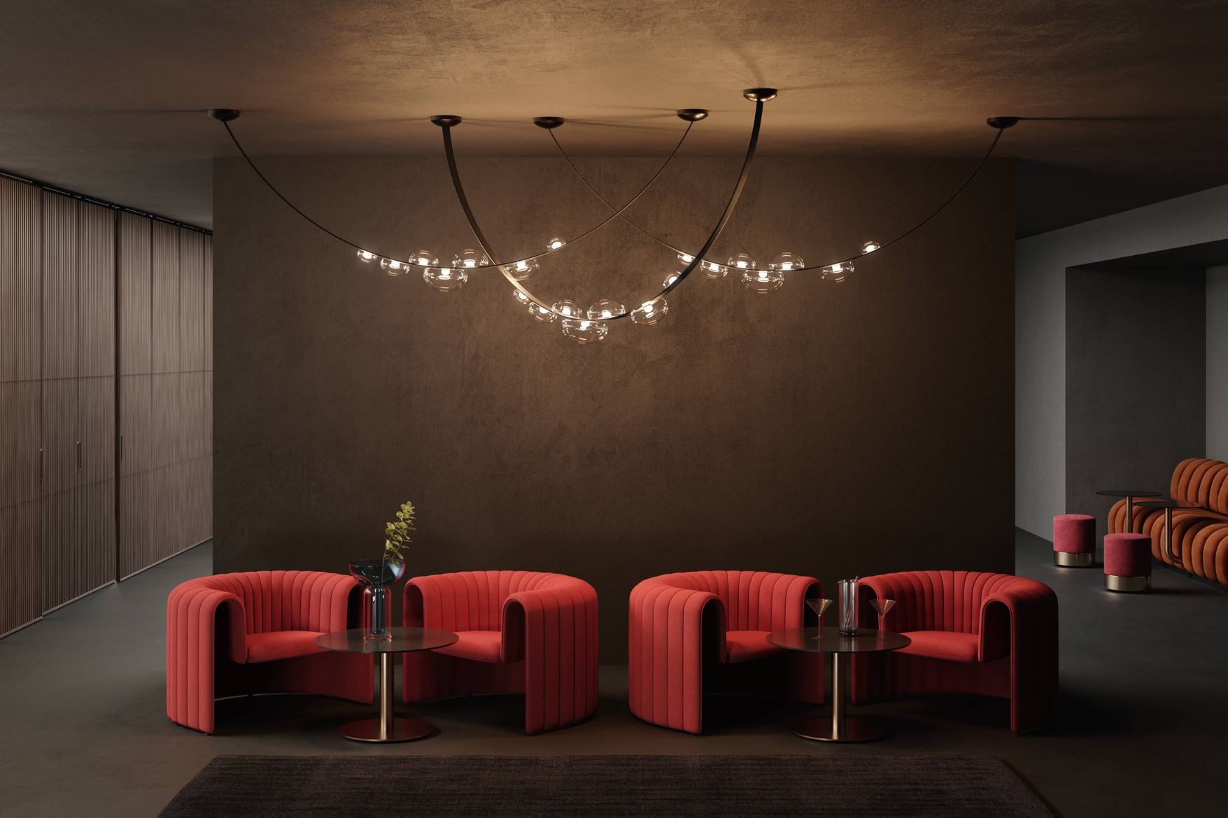 Выдувная кожа и Кристалл светодиодный подвесной светильник bomma Dew Drops ARCH-00003892 - Вид №5