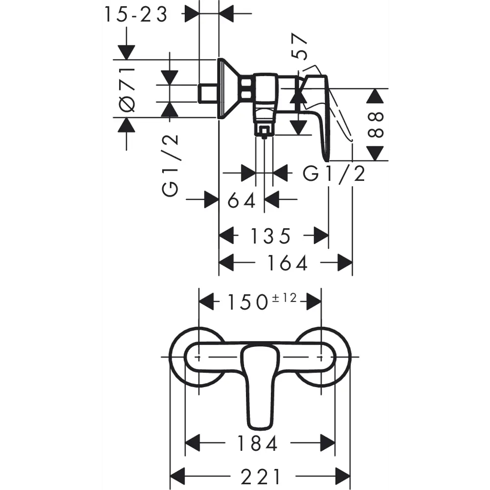 Смеситель для душа Hansgrohe MySport L однорычажный цвет хром STLM-2178140 - Вид №8