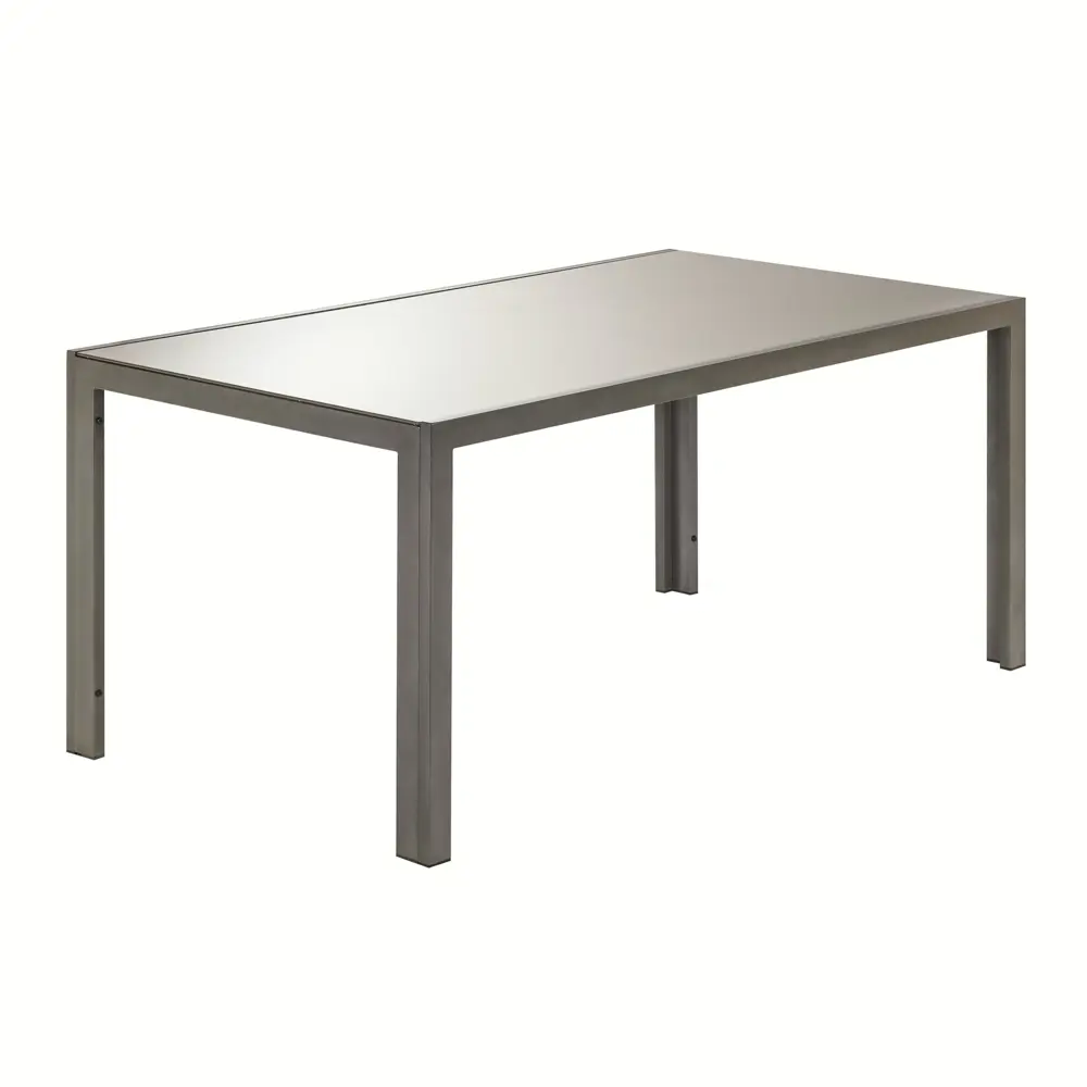 Стол садовый Naterial Lyra Fix 160х90х75 см алюминий/стекло коричневый STLM-2039601