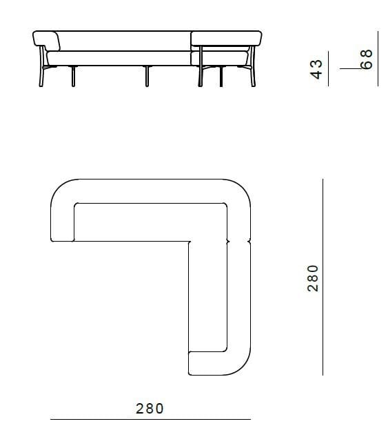 5-местный угловой диван GHIDINI1961 ARCH-00023391 - Вид №5