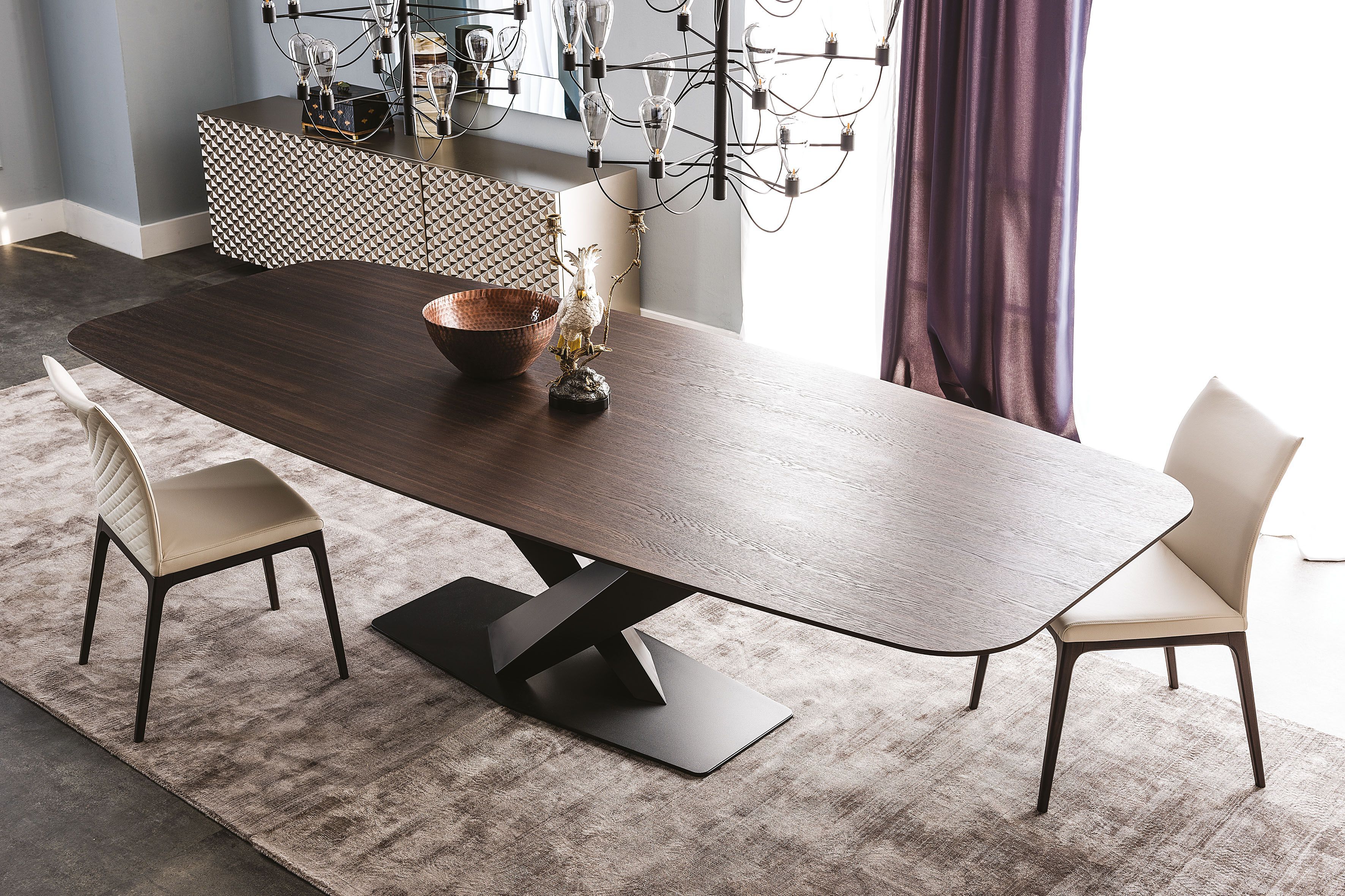 Стальной и деревянный стол Cattelan italia Stratos ARCH-00076688 - Вид №3