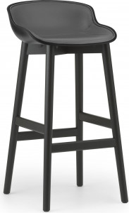 605217 Barstool 75 см Передняя обивка Black Oak Black / Ultra Leather Normann Copenhagen Hyg