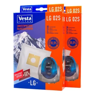 Мешки синтетические для пылесоса Vesta filter Lg02s2 8 штук 4 фильтра