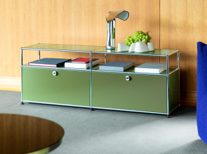 Секционный металлический шкаф с откидными дверцами