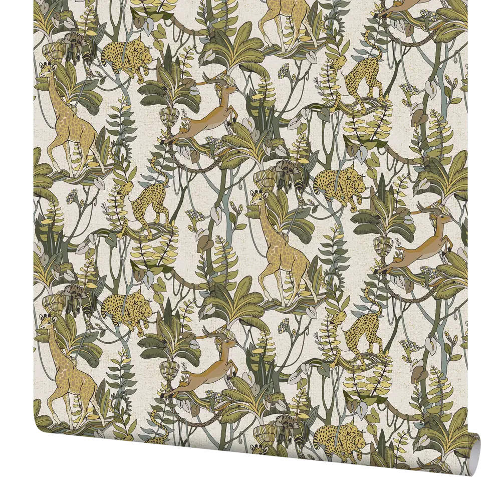Обои флизелиновые Inspire Elise Jungle бежево-коричневые 1.06 м 643169 STLM-2113784