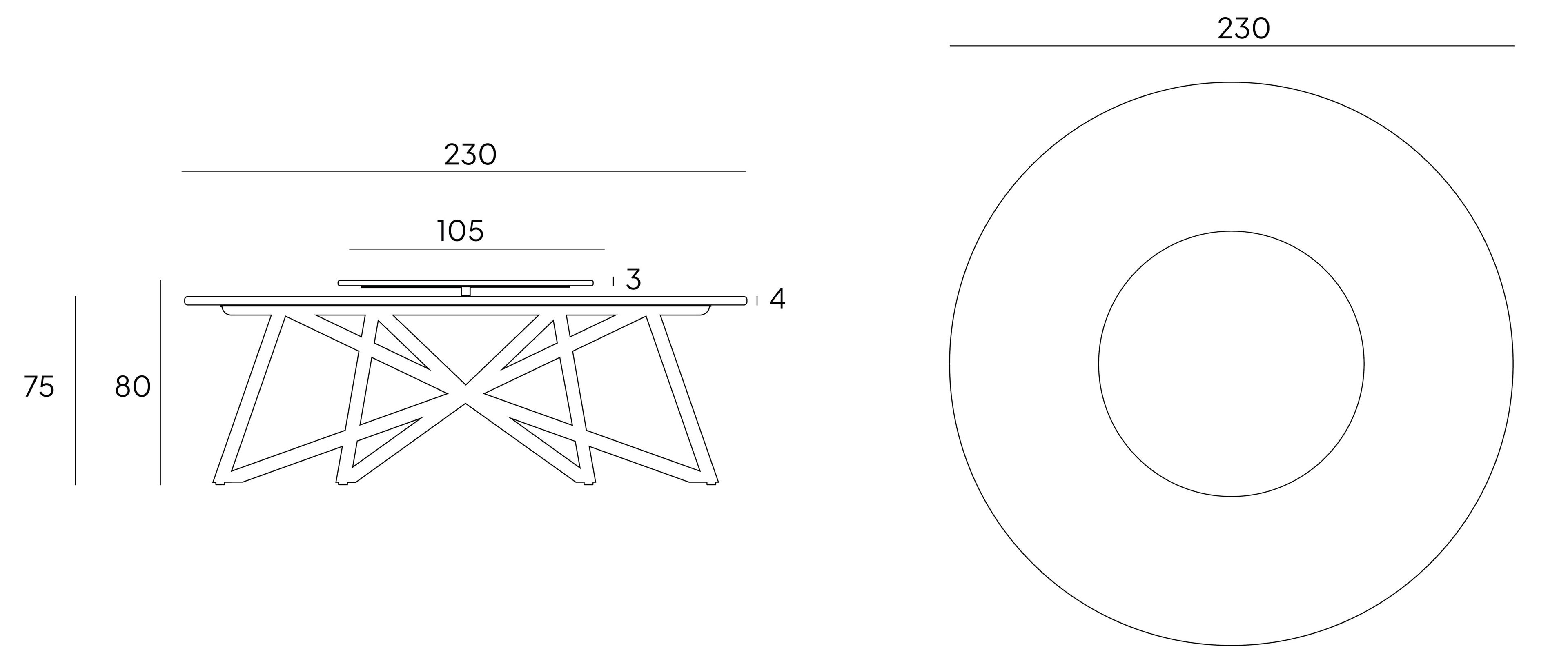 Круглый травертиновый стол с Lazy Susan VELTHA® Hermu ARCH-00048212 - Вид №15