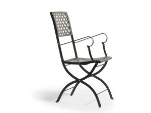 Металлический складной садовый стул