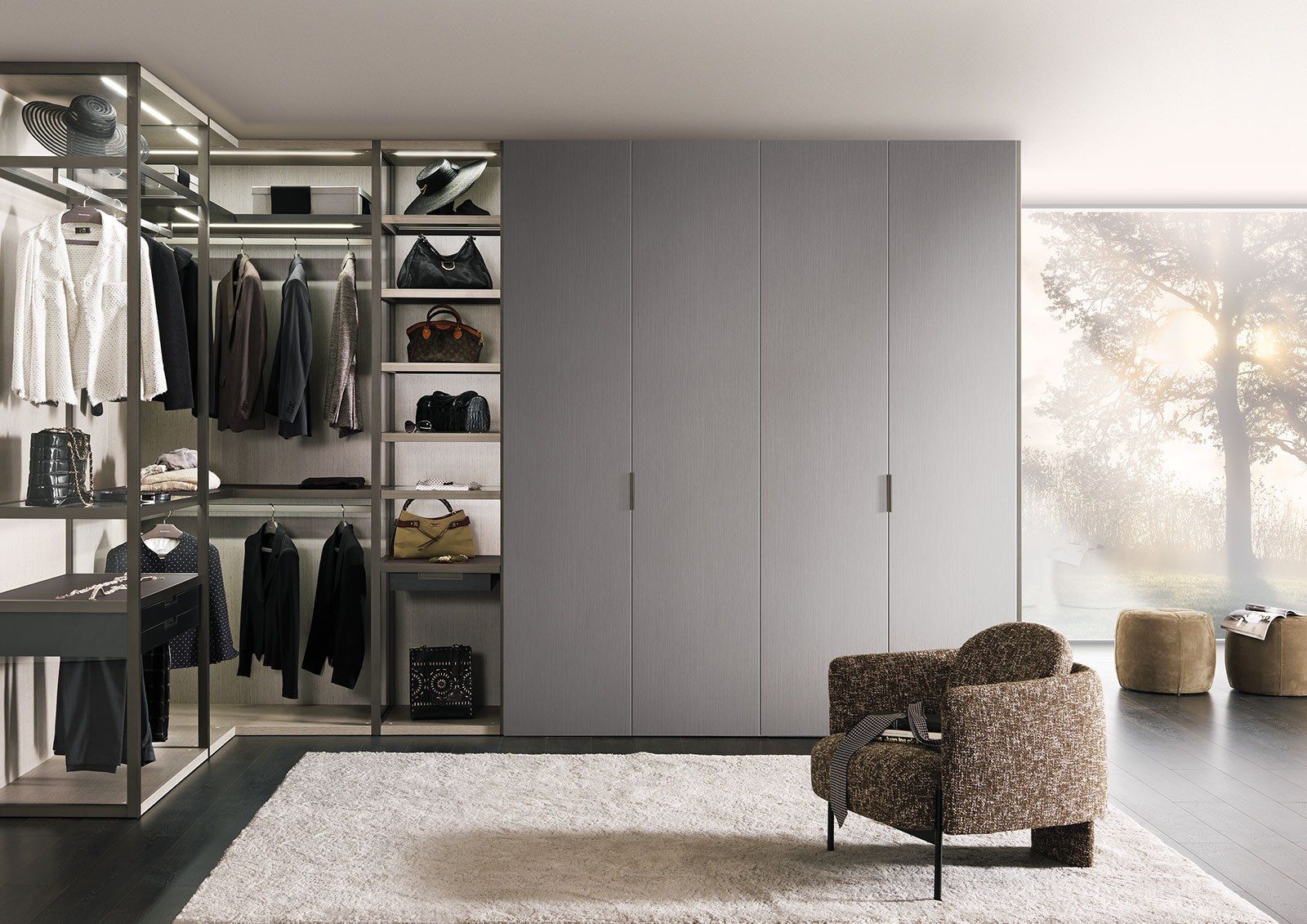 Модульная угловая гардеробная MisuraEmme PALO ALTO ARCH-00104872 - Вид №1