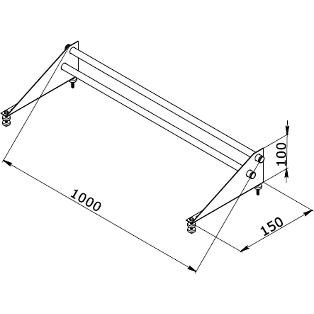 Снегозадержатель для металлической кровли трубчатый 1 м RAL 3005 красный OPTIMA STLM-2166092 - Вид №1