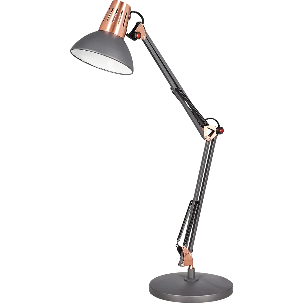 Рабочая лампа настольная Berlin, цвет чёрный/медь CAMELION STLM-2026312