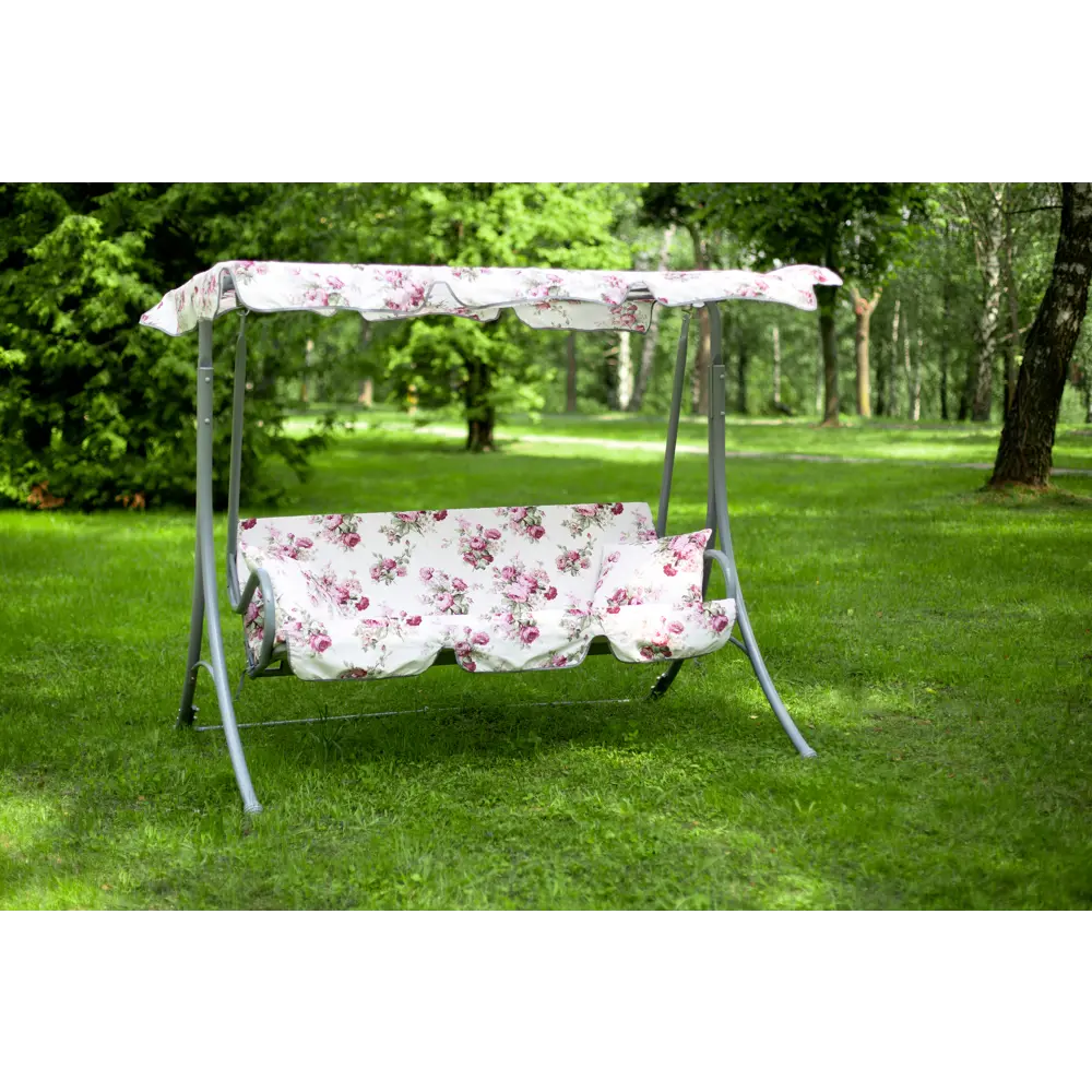 Качели садовые Мартинелла 2-х местные (до 180 кг) серый/ белый Santreyd STLM-2086121 - Вид №1