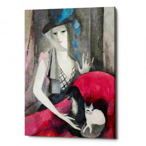 896518923_2628 Картина «Женщина с собакой и кошкой» (холст, галерейная натяжка) Object Desire
