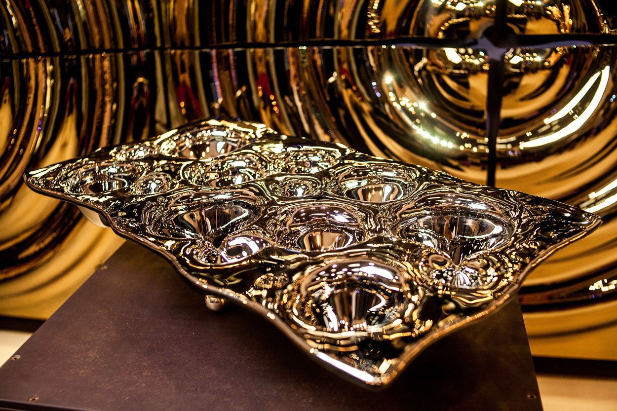 Стеклянные центральные элементы PlusObject LIQUID METAL ARCH-00021456 - Вид №3