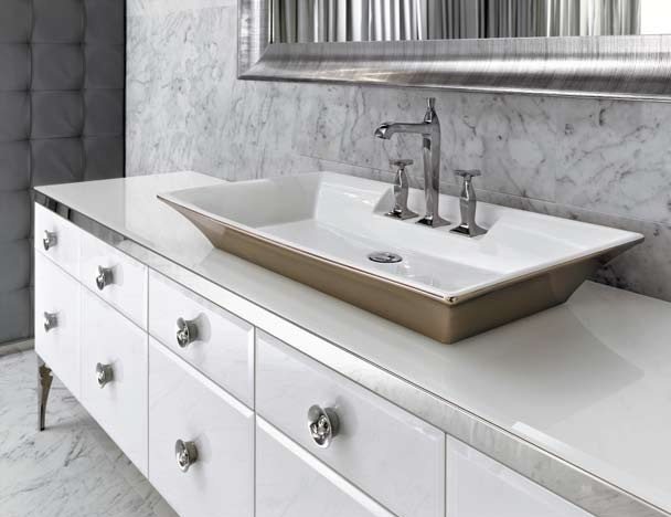 MAJESTIC 02 Комбинация ванной комнаты в отделке VETRO Santreyd 812 - Вид №3