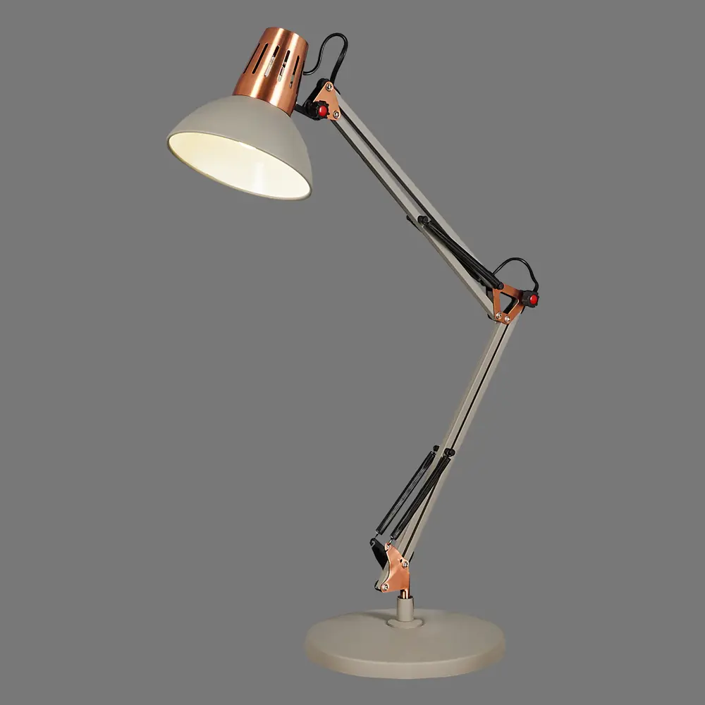 Рабочая лампа настольная Camelion Berlin, цвет серый/медь STLM-2185353 - Вид №2