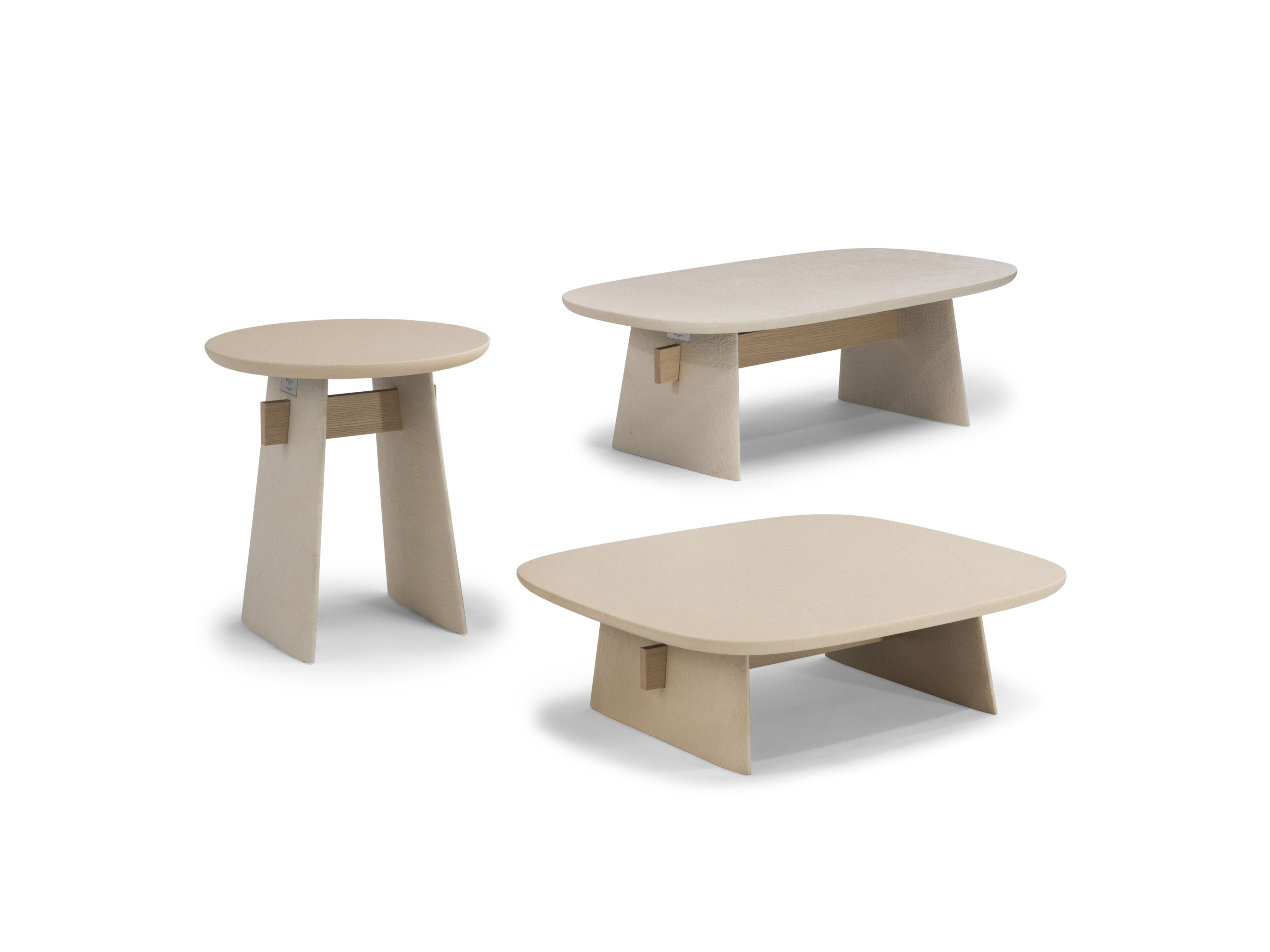 Низкий квадратный стол из камня Лечче Natuzzi Italia ARCH-00080620 - Вид №2