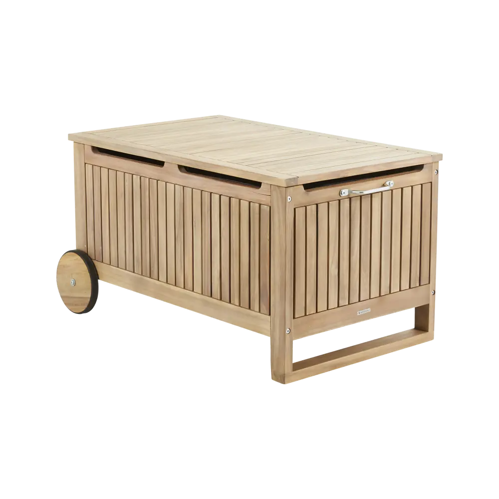 Скамья-ящик с колесами Naterial Solis 85х48х52 см дерево светло-коричневая STLM-2184473