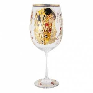 Бокал для вина стеклянный 640 мл золото "Поцелуй Г.Климт" CARMANI Г, КЛИМТ 00-3946402 Золото;прозрачный