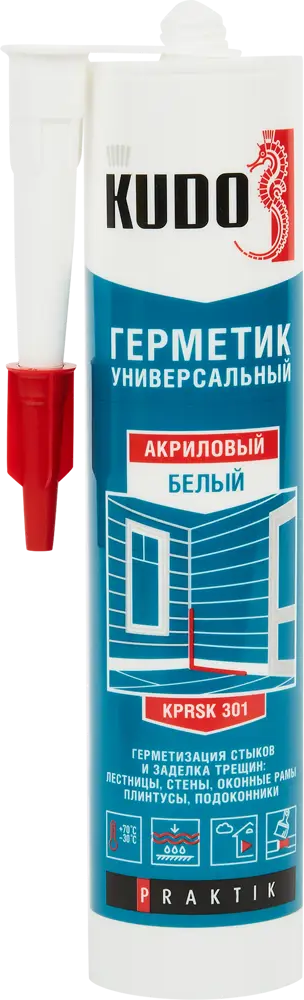 Акриловый герметик Kudo Praktik универсальный для внутренних работ 260 мл 84579996