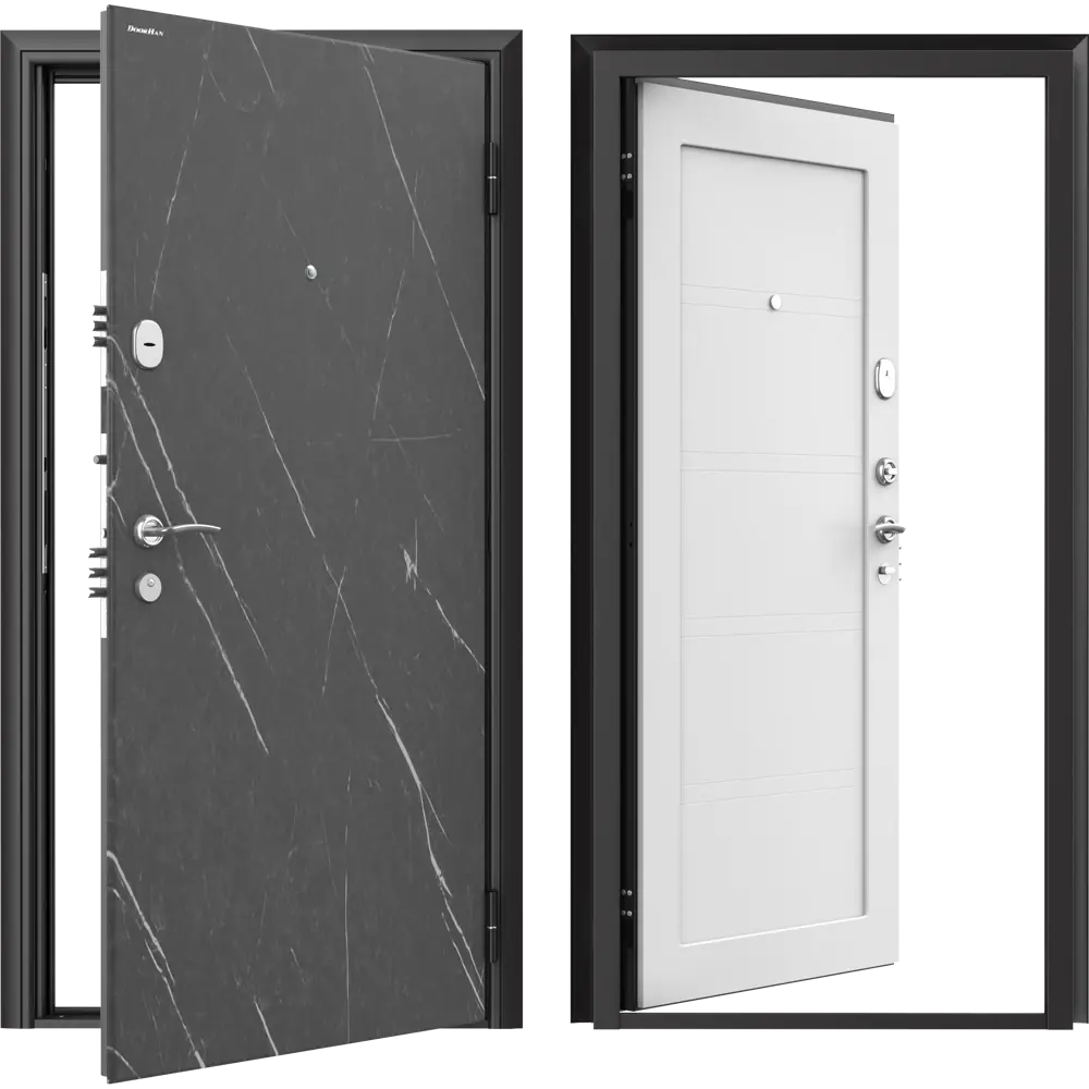 Дверь входная металлическая Премиум New 88x205 см правая серый силк маус DOORHAN STLM-2051379 - Вид №1