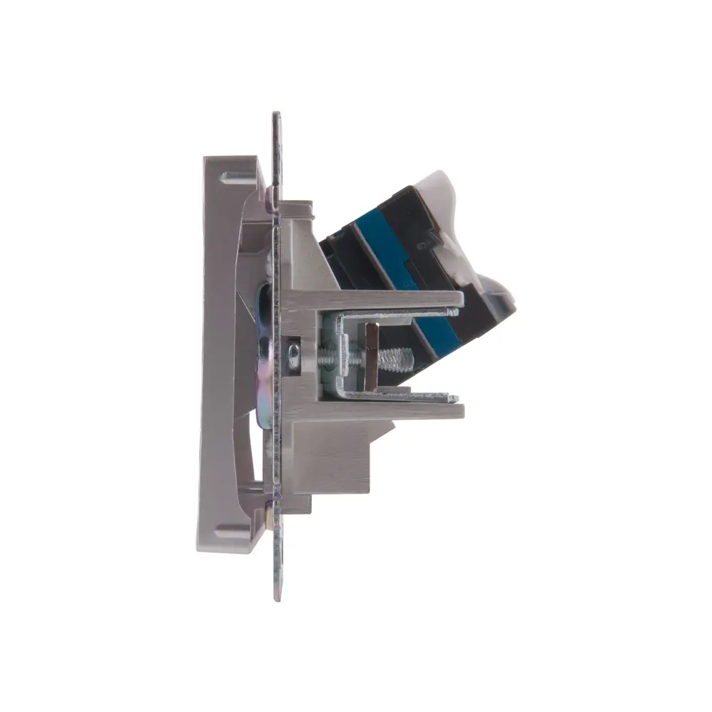 Компьютерная розетка встраиваемая Werkel Hammer RJ45 без заземления цвет серебряный STLM-2128072 - Вид №1