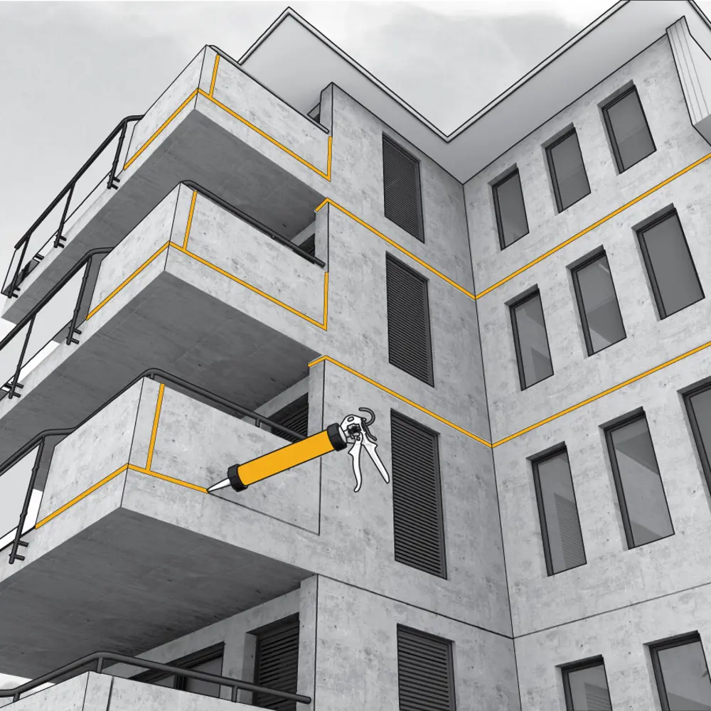 Герметик для всех типов швов Sika Sikaflex Construction 600 мл серый STLM-2080220 - Вид №3