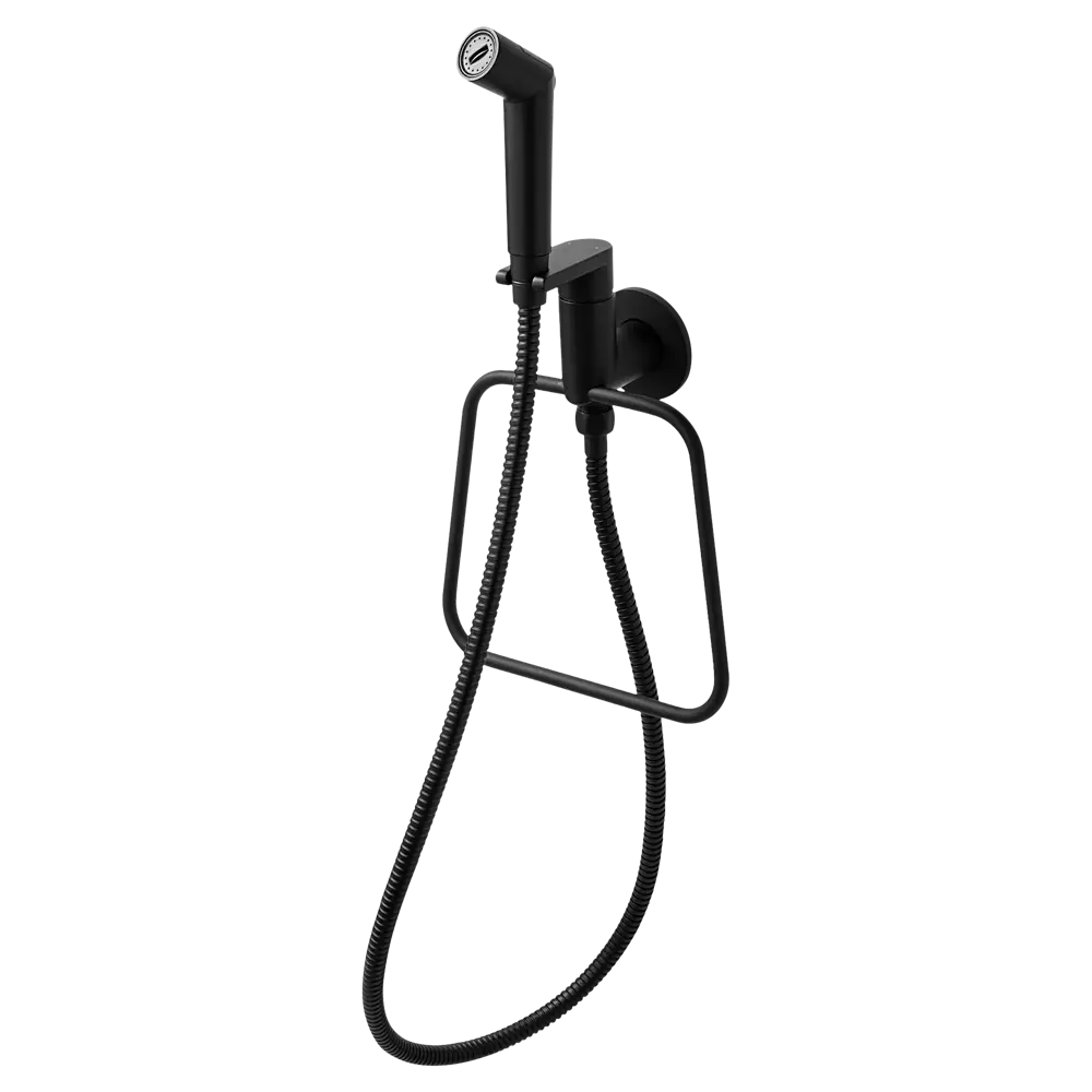 Гигиенический душ KONSENSA Нарни KA2401PC, набор со смесителем, цвет черный матовый STLM-2157925 - Вид №6