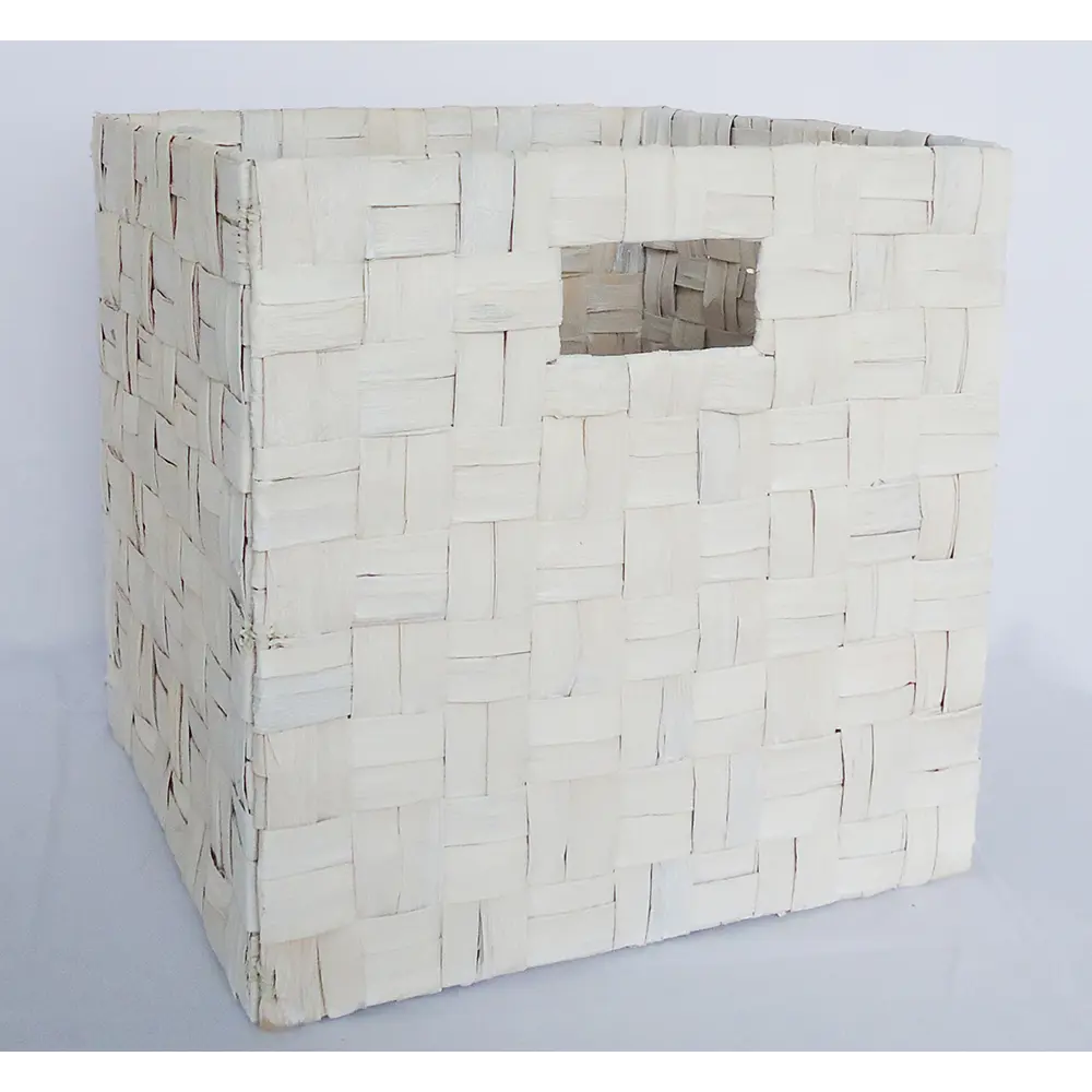 Корзина для хранения 31x31x31 см натуральное волокно цвет белый 15374534 STLM-2057831 Santreyd 