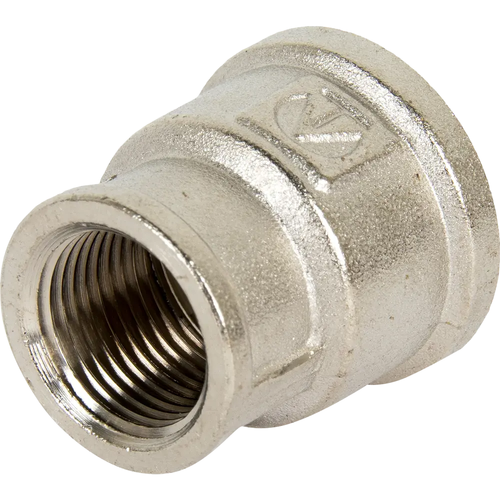 Муфта переходная Valtec внутренняя резьба 1/2"х3/8" никелированная латунь VTr.240.N.0403 STLM-2102507