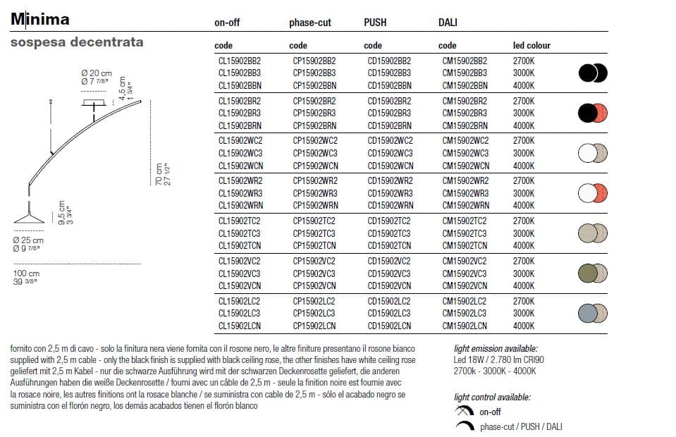 Светодиодный подвесной светильник Cini&Nils минимальная ARCH-00135439 - Вид №2