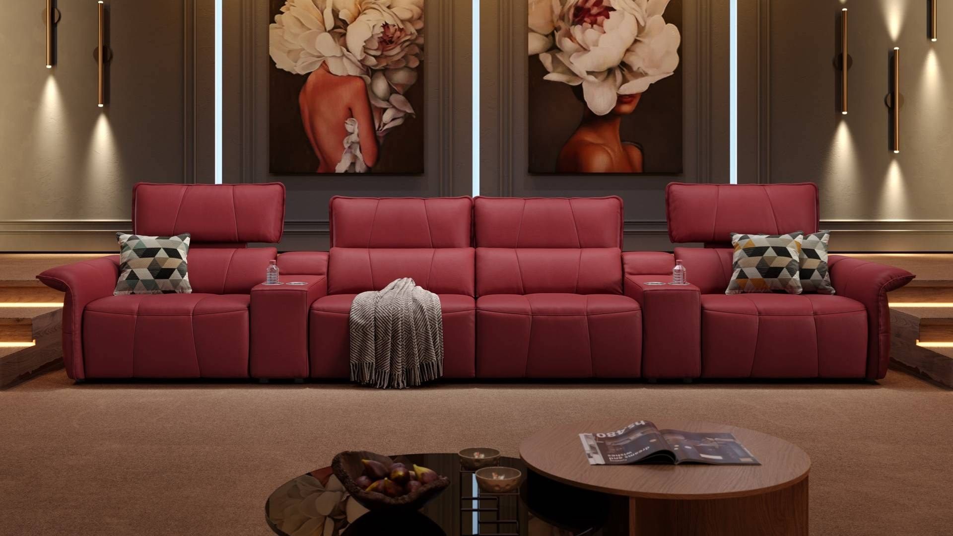 4-местный кожаный диван с откидной спинкой Sofanella ADRIA KINO ARCH-00128694 - Вид №2