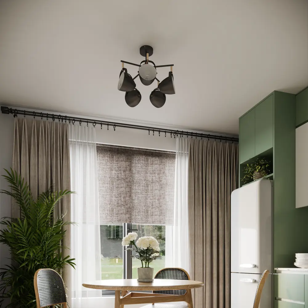 Люстра потолочная Надин, 5 ламп, 15 м², цвет серый WINK STLM-2013318 - Вид №7