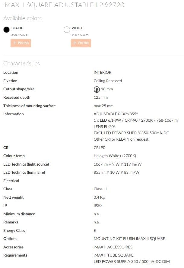 Квадратный светодиодный светильник Deltalight iMAX ARCH-00040447 - Вид №11