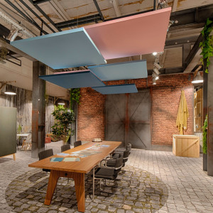 Акустическая подвесная панель из ткани