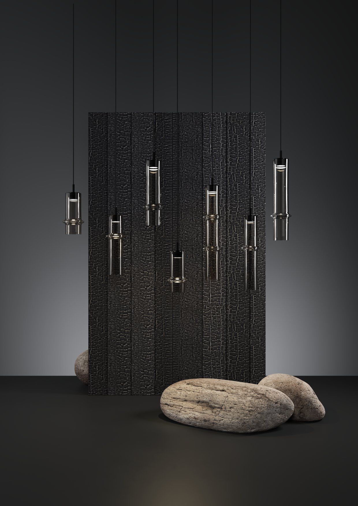 Опаловое стекло ручной работы светодиодный подвесной светильник BROKIS Бамбуковый лес ARCH-00149617 - Вид №29