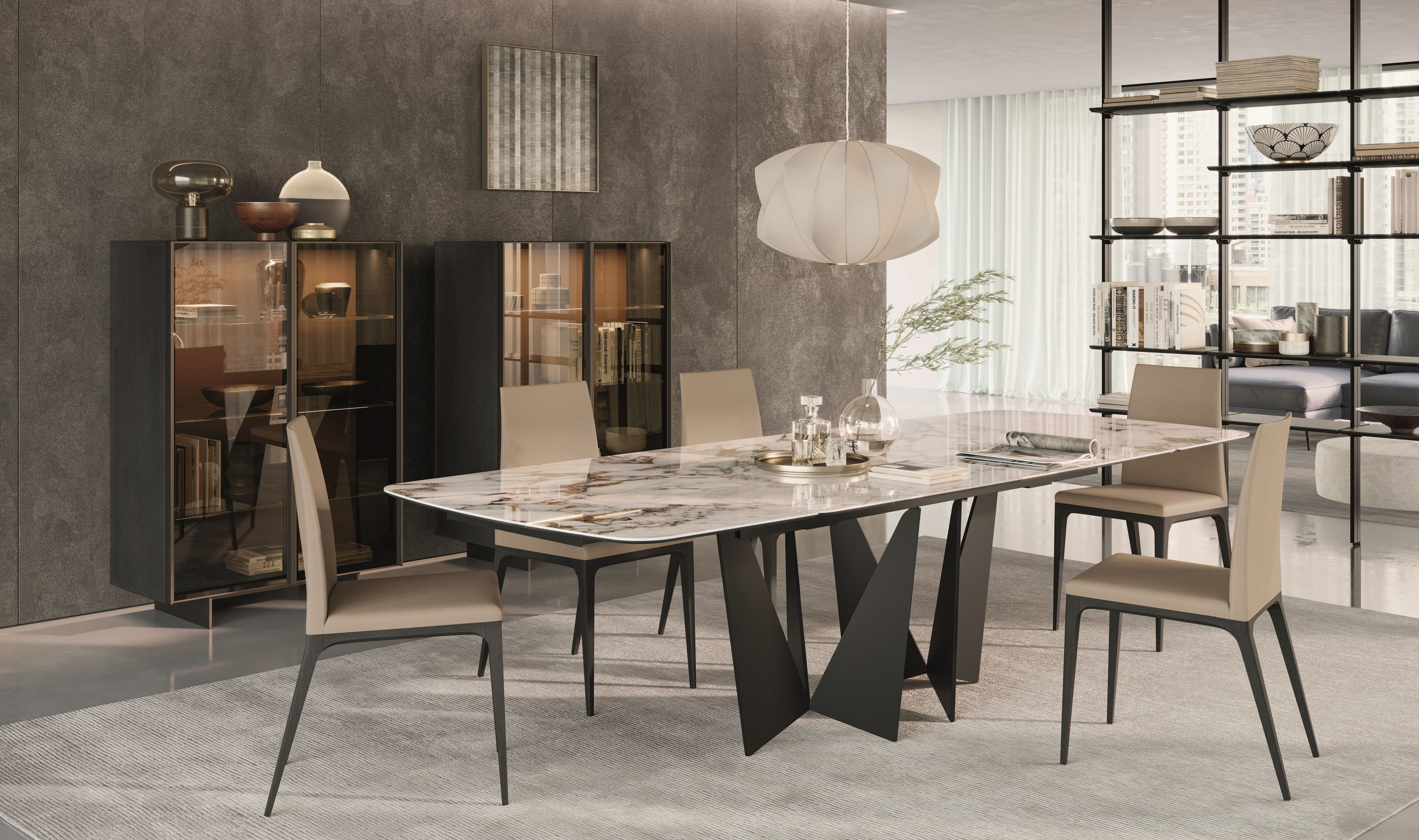 Прямоугольный выдвижной стол из керамогранита Dall'Agnese Eiffel ARCH-00046385 - Вид №1