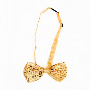34637 Маскарадный галстук-бабочка 10 см золото Феникс-Презент